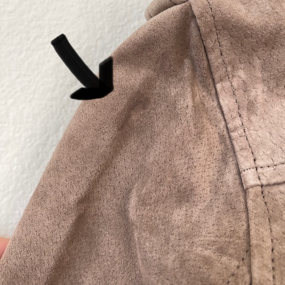 Blank NYC 100% Suede Leather Moto Biker Tan Jacket S - Picture 12 of 14